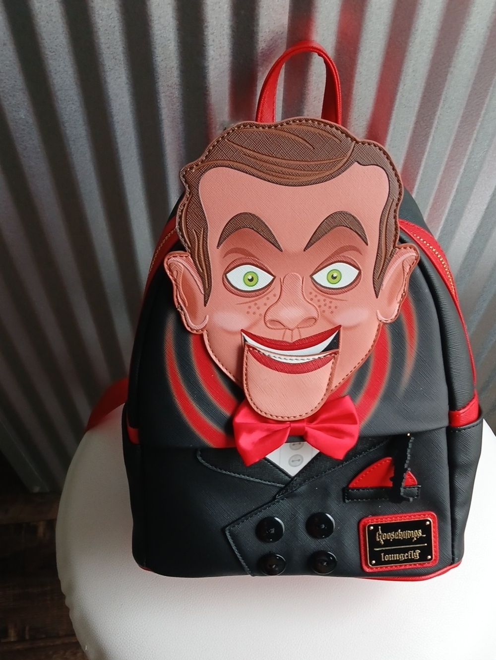 Loungefly Goosebumps Slappy Black & Red Mini Backpack